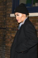 RITA ORA Leaves Royal Drury Lane Theatre in London 10/28/208