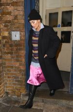 RITA ORA Leaves Royal Drury Lane Theatre in London 10/28/208