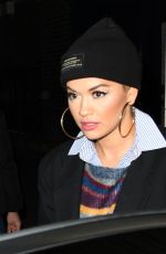 RITA ORA Leaves Royal Drury Lane Theatre in London 10/28/208