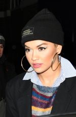 RITA ORA Leaves Royal Drury Lane Theatre in London 10/28/208
