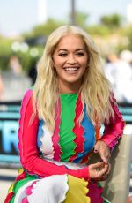 RITA ORA on the Set of Extra at Universal Studios 10/08/2018