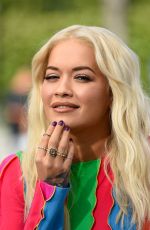 RITA ORA on the Set of Extra at Universal Studios 10/08/2018