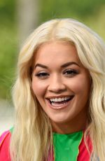 RITA ORA on the Set of Extra at Universal Studios 10/08/2018