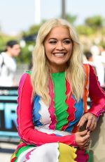 RITA ORA on the Set of Extra at Universal Studios 10/08/2018
