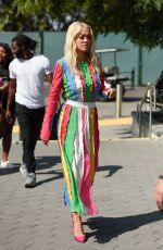 RITA ORA on the Set of Extra at Universal Studios 10/08/2018