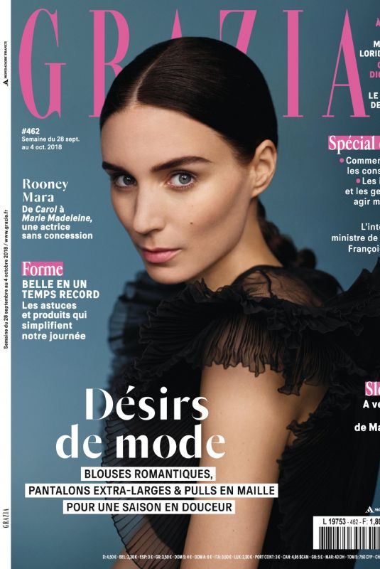 ROONEY MARA in Grazia Magazine, Francee September 2018