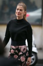 ROSAMUND PIKE Arrives at BBC Radio in London 10/12/2018