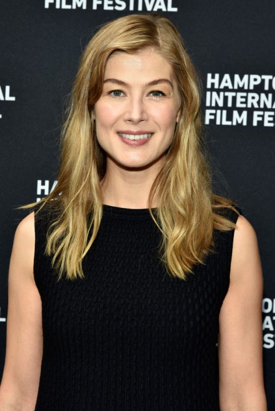 ROSAMUND PIKE at A Private War Panel  at Hamptons International Film Festival 10/07/2018