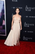 ROSAMUND PIKE at A Private War Premiere in Beverly Hills 10/24/2018