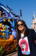 SALMA HAYEK at Disneyland Paris Park 10/17/2018