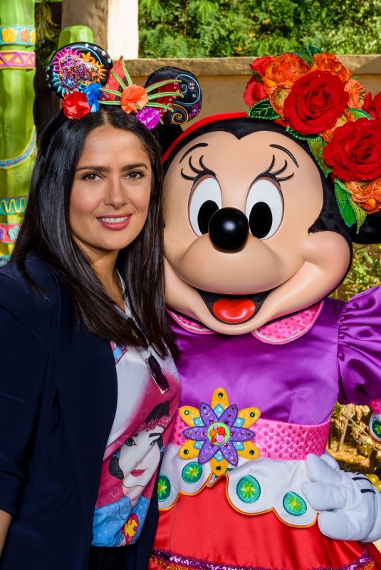 SALMA HAYEK at Disneyland Paris Park 10/17/2018