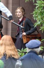SAOIRSE RONAN on the Set of Little Women in Boston 10/22/2018