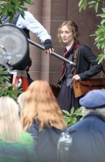 SAOIRSE RONAN on the Set of Little Women in Boston 10/22/2018