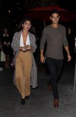 SARAH HYLAND and Wells Adams at Beauty & Essex in Hollywood 10/05/2018