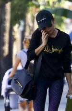 SARAH HYLAND Arrives at Pilates Class in Los Angeles 10/18/2018