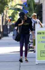 SARAH HYLAND Arrives at Pilates Class in Los Angeles 10/18/2018