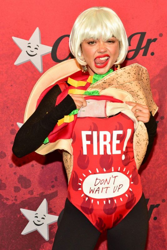 SARAH HYLAND at Just Jared Halloween Party in West Hollywood 01/27/2018
