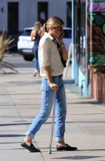 SELMA BLAIR Utilizes a Cane Out in Studio City 10/29/2018