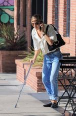SELMA BLAIR Utilizes a Cane Out in Studio City 10/29/2018