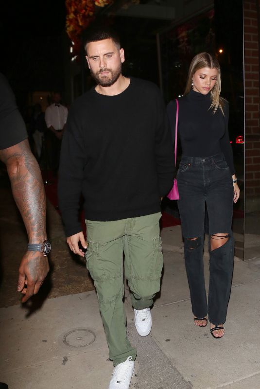 SOFIA RICHIE and Scott Disick at Maddox Gallery in West Hollywood 10/11/2018