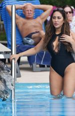 SOPHIE KASAEI in Swimsuit at a Pool in Tenerife 09/30/2018