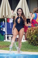 SOPHIE KASAEI in Swimsuit at a Pool in Tenerife 09/30/2018