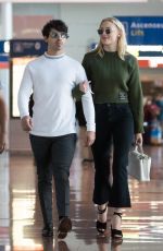 SOPHIE TURNER and Joe Jonas at Charles De Gaulle Airport in Paris 10/01/2018