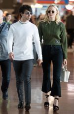 SOPHIE TURNER and Joe Jonas at Charles De Gaulle Airport in Paris 10/01/2018