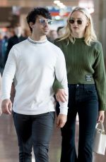 SOPHIE TURNER and Joe Jonas at Charles De Gaulle Airport in Paris 10/01/2018