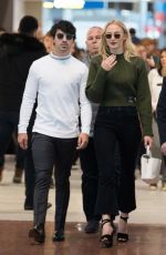 SOPHIE TURNER and Joe Jonas at Charles De Gaulle Airport in Paris 10/01/2018