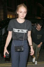 SOPHIE TURNER Arrives at Her Hotel in London 10/04/2018