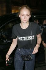 SOPHIE TURNER Arrives at Her Hotel in London 10/04/2018