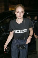SOPHIE TURNER Arrives at Her Hotel in London 10/04/2018