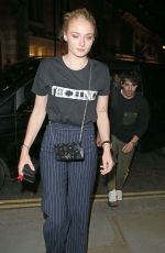 SOPHIE TURNER Arrives at Her Hotel in London 10/04/2018