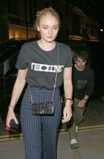 SOPHIE TURNER Arrives at Her Hotel in London 10/04/2018