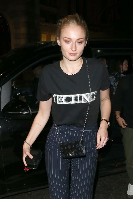 SOPHIE TURNER Arrives at Her Hotel in London 10/04/2018