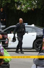 STEPHANIE SIGMAN on the Set of S.W.A.T. in Los Angeles 10/03/2018