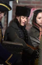 SUREANNE JONES on the Set of Gentleman Jack in Hartlepool 10/25/2018