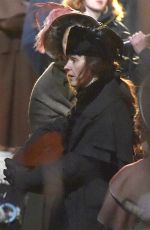 SUREANNE JONES on the Set of Gentleman Jack in Hartlepool 10/25/2018