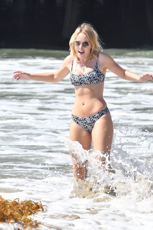 TANYA BURR in Bikini at a Beach in Santa Monica 09/30/2018