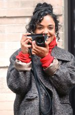TESSA THOMPSON on the Set of Men in Black 4 in New York 10/22/2018