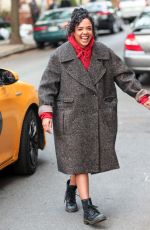 TESSA THOMPSON on the Set of Men in Black 4 in New York 10/22/2018