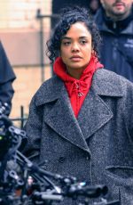 TESSA THOMPSON on the Set of Men in Black 4 in New York 10/22/2018