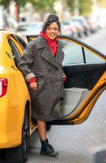TESSA THOMPSON on the Set of Men in Black 4 in New York 10/22/2018