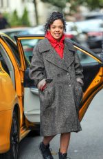 TESSA THOMPSON on the Set of Men in Black 4 in New York 10/22/2018