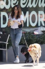 TROIAN BELLISARIO Out with Her Dog in Los Angeles 10/25/2018
