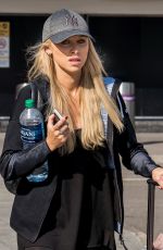 UNA HEALY at Heathrow Airport in London 10/05/2018