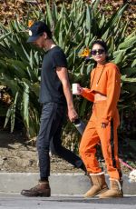 VANESSA HUDGENS Out with Her Dog in Los Angeles 10/04/2018