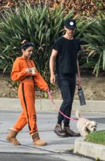 VANESSA HUDGENS Out with Her Dog in Los Angeles 10/04/2018