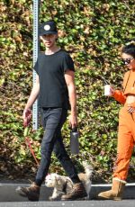 VANESSA HUDGENS Out with Her Dog in Los Angeles 10/04/2018